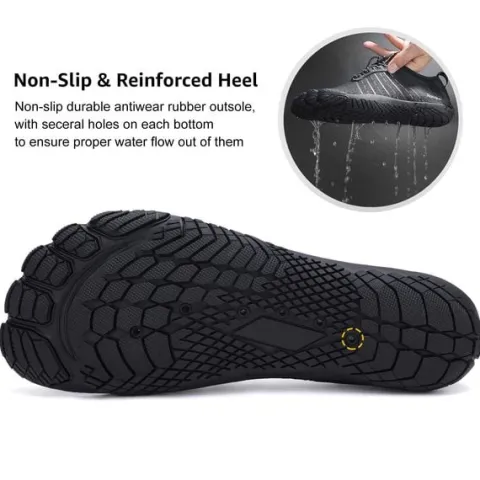 Buty do wody morsowania plażowe barefoot na jeżowce czarne męskie 39