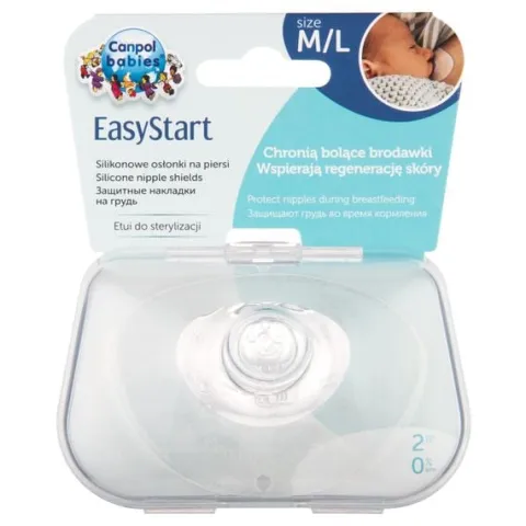 Canpol babies silikonowe osłonki piersi na sutki Rozmiar: M/L EasyStart 2 szt.