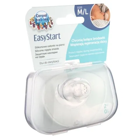 Canpol babies silikonowe osłonki piersi na sutki Rozmiar: M/L EasyStart 2 szt.
