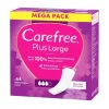 CAREFREE Plus Large wkładki higieniczne Unscented 64szt