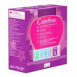 CAREFREE Plus Large wkładki higieniczne Unscented 64szt