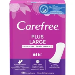 CAREFREE Wkładki higieniczne Fresh Scent - Plus Large 1op.-48szt