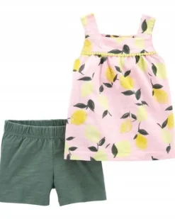 Carters Zestaw 2-el. Lniany top szorty Cytryny
