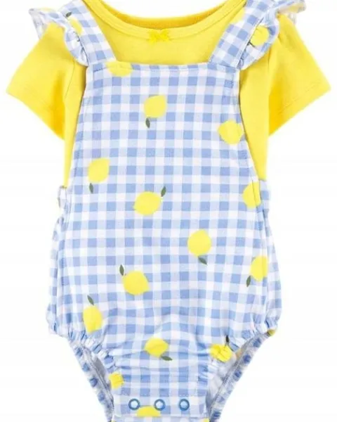 Carter's Zestaw 2-el. Rampers T-shirt Cytryny 12M