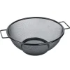 Cedzak z rączkami durszlak Blackline 24,5 x 9,6 cm stal nierdzewna czarny
