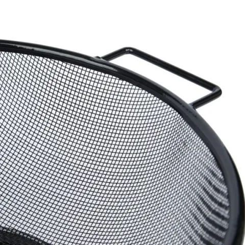 Cedzak z rączkami durszlak Blackline 24,5 x 9,6 cm stal nierdzewna czarny