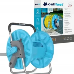 CELLFAST STOJAK ZWIJACZ BĘBEN STATYW WÓZEK NA WĄŻ OGRODOWY 60M-1/2 30M-3/4