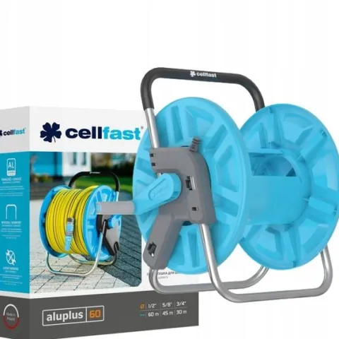CELLFAST STOJAK ZWIJACZ BĘBEN STATYW WÓZEK NA WĄŻ OGRODOWY 60M-1/2 30M-3/4
