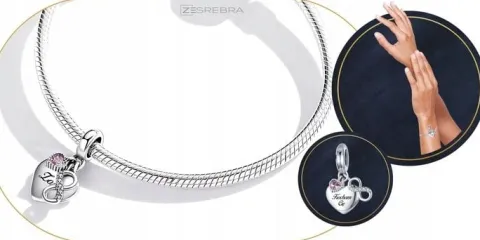 CHARMS SERCE srebro 925 NIESKOŃCZONOŚĆ GRAWER charms nieskończoność pr S925
