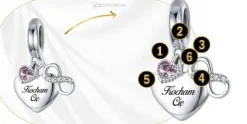 CHARMS SERCE srebro 925 NIESKOŃCZONOŚĆ GRAWER charms nieskończoność pr S925