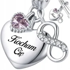 CHARMS SERCE srebro 925 NIESKOŃCZONOŚĆ GRAWER charms nieskończoność pr S925