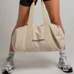 Chiara Wear - Torba sportowa na zamek SPORTS CLUB - beżowa