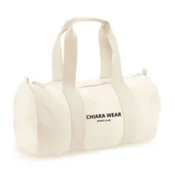 Chiara Wear - Torba sportowa na zamek SPORTS CLUB - beżowa