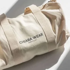 Chiara Wear - Torba sportowa na zamek SPORTS CLUB - beżowa