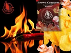 Chipsy ziemniaczane krewetkowe EXTRA HOT z sosem sriracha paprykowe chilli chrupki 80g