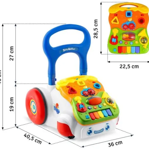 Chodzik edukacyjny z muzyką 2w1 RK-744 Ricokids biały