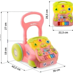 Chodzik edukacyjny z muzyką 2w1 RK-744 Ricokids różowy