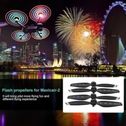 Ciche Śmigła LED 2 Pary do Mavic Air 2 Kolorowe Światła Nocne Akcesoria