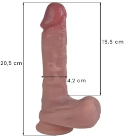 Cieliste dildo silikonowe z przyssawką