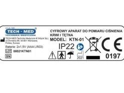 CIŚNIENIOMIERZ NADGARSTKOWY elektroniczny ARYTMIA pamięć 2x120 TECH-MED
