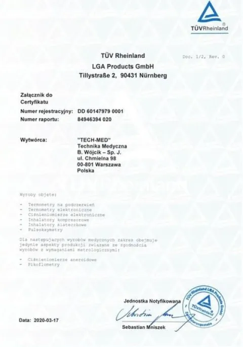 CIŚNIENIOMIERZ NADGARSTKOWY elektroniczny ARYTMIA pamięć 2x120 TECH-MED