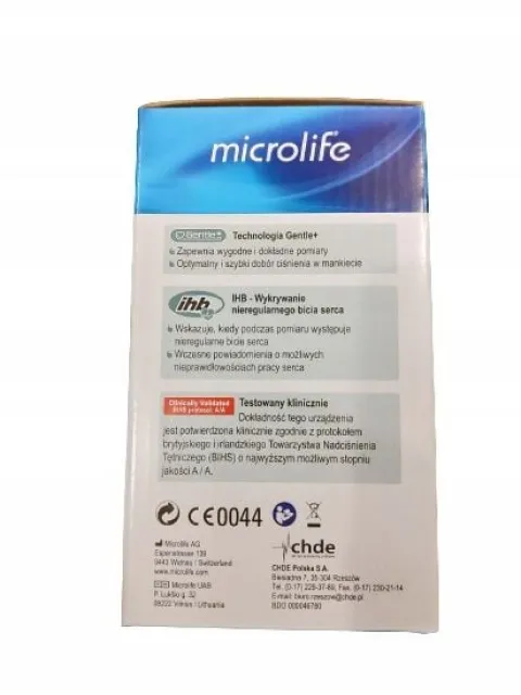 CIŚNIENIOMIERZ NARAMIENNY APARAT DO MIERZENIA CIŚNIENIA ARYTMIA MICROLIFE