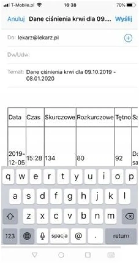 CIŚNIENIOMIERZ NARAMIENNY automatyczny ARYTMIA 22-42cm BLUETOOTH APLIKACJA