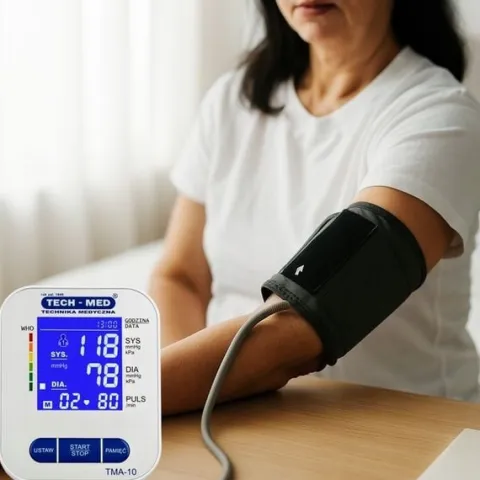 CIŚNIENIOMIERZ NARAMIENNY Z ZASILACZEM USB-C TECH-MED TMA-10 ARYTMIA ETUI