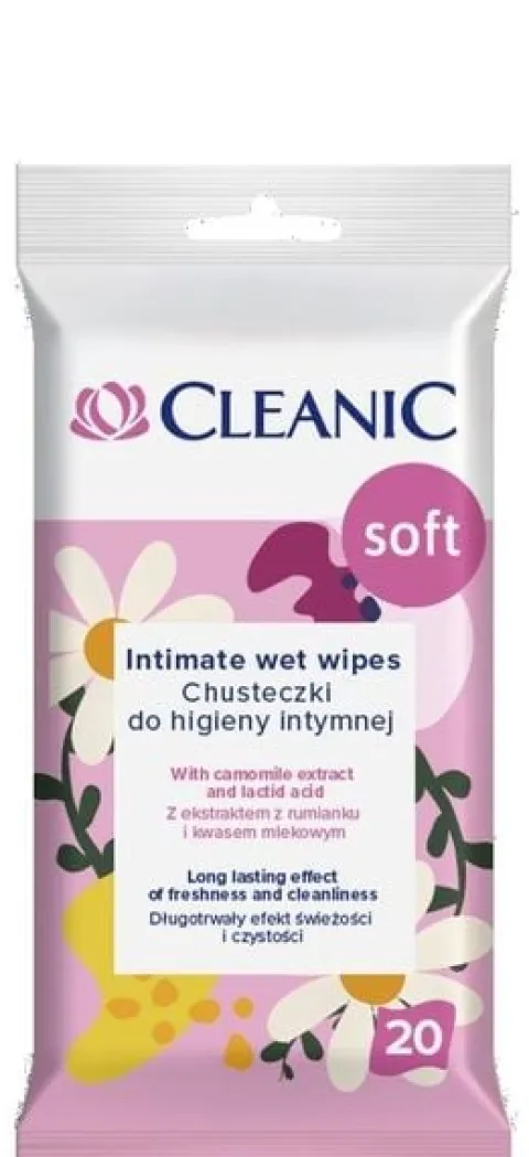 CLEANIC Chusteczki do higieny intymnej Soft 1op.-20szt