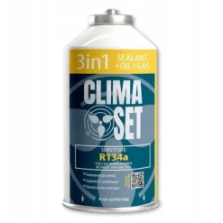 ClimaSet 3w1 R134a gaz do nabijania klimatyzacji, przewód, adapter 350g