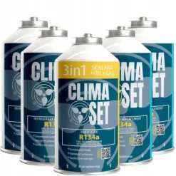 ClimaSet 3w1 R134a + 4x gaz R134a do klimatyzacji samochodowej 2,15 kg