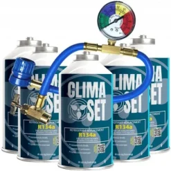 ClimaSet 5x Gaz R134a do nabijania klimatyzacji 2,25 l z przewodem
