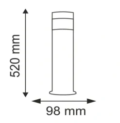 COLLUM Lampa ogrodowa LED 52cm 3,6W