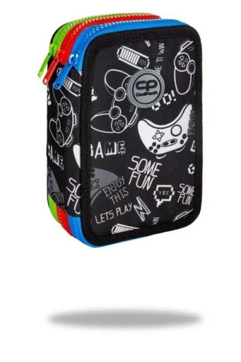 Coolpack Piórnik 3 komory z wyposażeniem kredki ołówki mazaki dla gracza