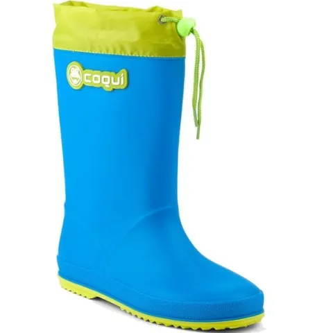 Coqui kalosze dziecięce Rainy Collar 8509-100-4713 Sea Blue/Citrus 32