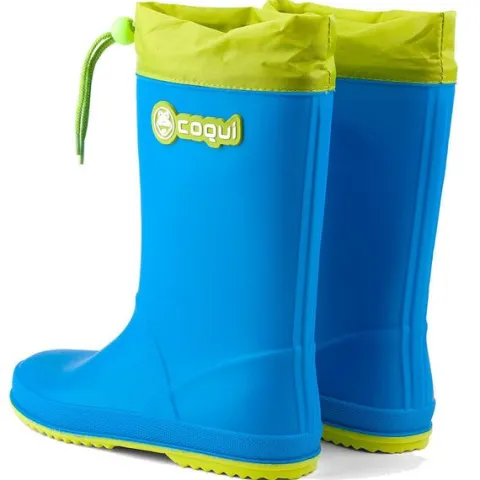 Coqui kalosze dziecięce Rainy Collar 8509-100-4713 Sea Blue/Citrus 34