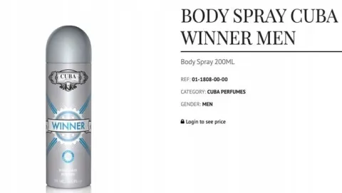 CUBA ORIGINAL DEO SPRAY MEN WINNER 200 ML