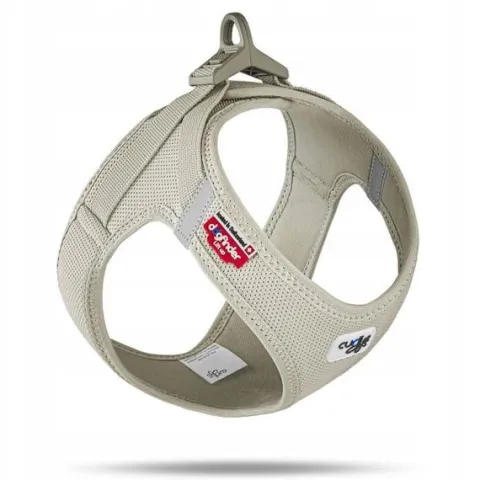 Curli Szelki Clasp Air Mesh jasnobeżowe S