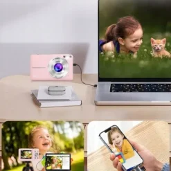 CYFROWY APARAT FOTOGRAFICZNY ZOOMEM 16X + KARTA PAMIĘCI 32G RÓŻOWY