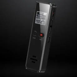Cyfrowy Rejestrator Głosu 64GB z Redukcją Hałasu do Wykładów, Wywiadów