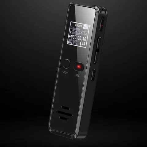 Cyfrowy Rejestrator Głosu 64GB z Redukcją Hałasu do Wykładów, Wywiadów
