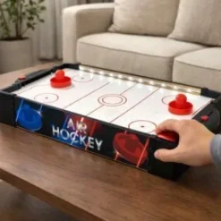 CYMBERGAJ STÓŁ do GRY AIR HOCKEY POWIETRZNY HOKEJ DLA DZIECI GRA 58CM XXL