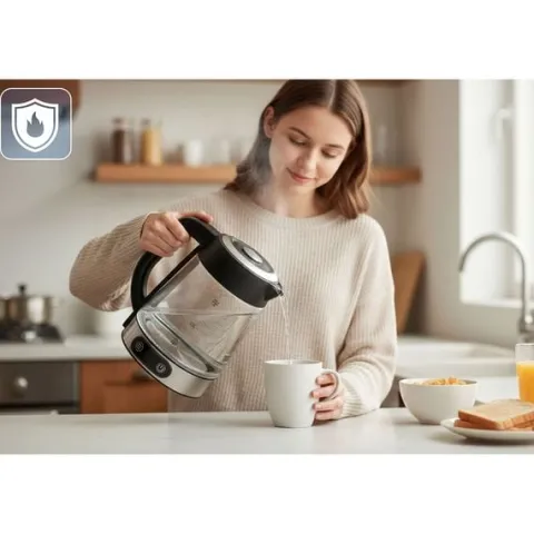 Czajnik elektryczny szklany z regulacją temperatury 1,8l 2200W Berdsen BD-715