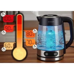 Czajnik elektryczny szklany z regulacją temperatury 1,8l 2200W Berdsen BD-715