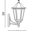 Czarna lampa ogrodowa elewacyjna kinkiet retro