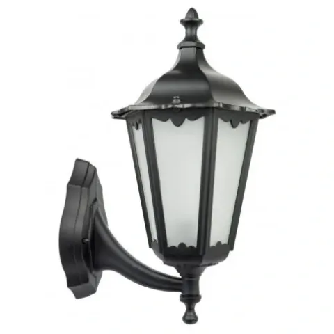 Czarna lampa ogrodowa elewacyjna kinkiet retro