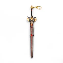 Czarny miecz | Metal | 22 cm | Brelok | Genshin Impact