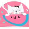 Czepek do pływania dla dzieci materiałowy na basen do wody Aqua-Sport Kitty