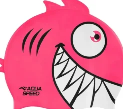 Czepek pływacki dla dzieci silikonowy na basen Aqua Speed Zoo Pirania