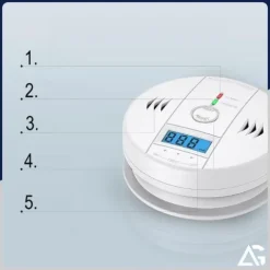 CZUJNIK CZADU GAZU WYKRYWACZ DETEKTOR TLENKU WĘGLA BEZPRZEWODOWY LCD ALARM